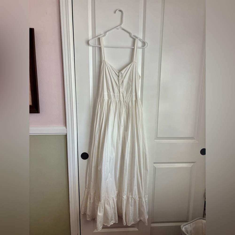 Brandy Melville Rare A- Line Cream Maxi Spaghetti-Strap Dress